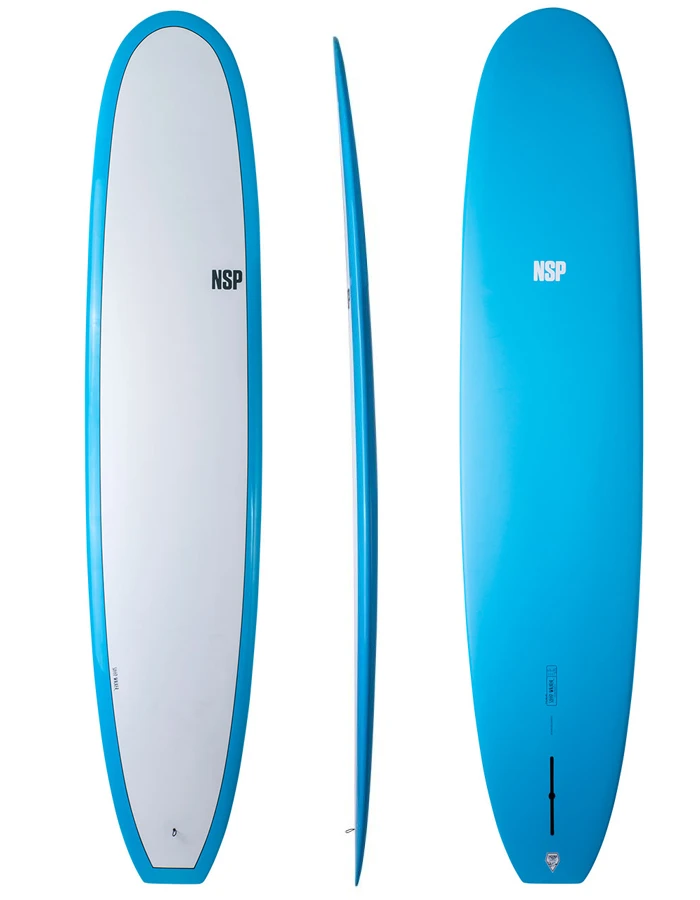 NSP SURFBOARDS 9'8" ELEMENTS SLEEP WALKER LONGBOARD BLUE 1 NSP SURFBOARDS 9'8" ELEMENTS SLEEP WALKER LONGBOARD BLUE