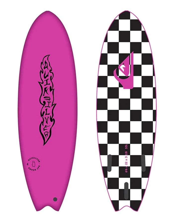 QUIKSILVER 6’6" SOFTBOARD BAT FISH PINK 1 QUIKSILVER 6’6" SOFTBOARD BAT FISH PINK