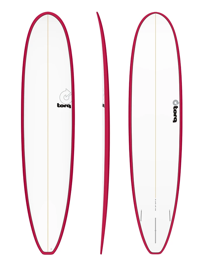 TORQ TET 8'0" LONGBOARD PINLINE COLOR RAIL RED 1 TORQ TET 8'0" LONGBOARD PINLINE COLOR RAIL RED